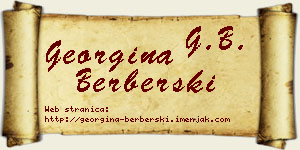 Georgina Berberski vizit kartica